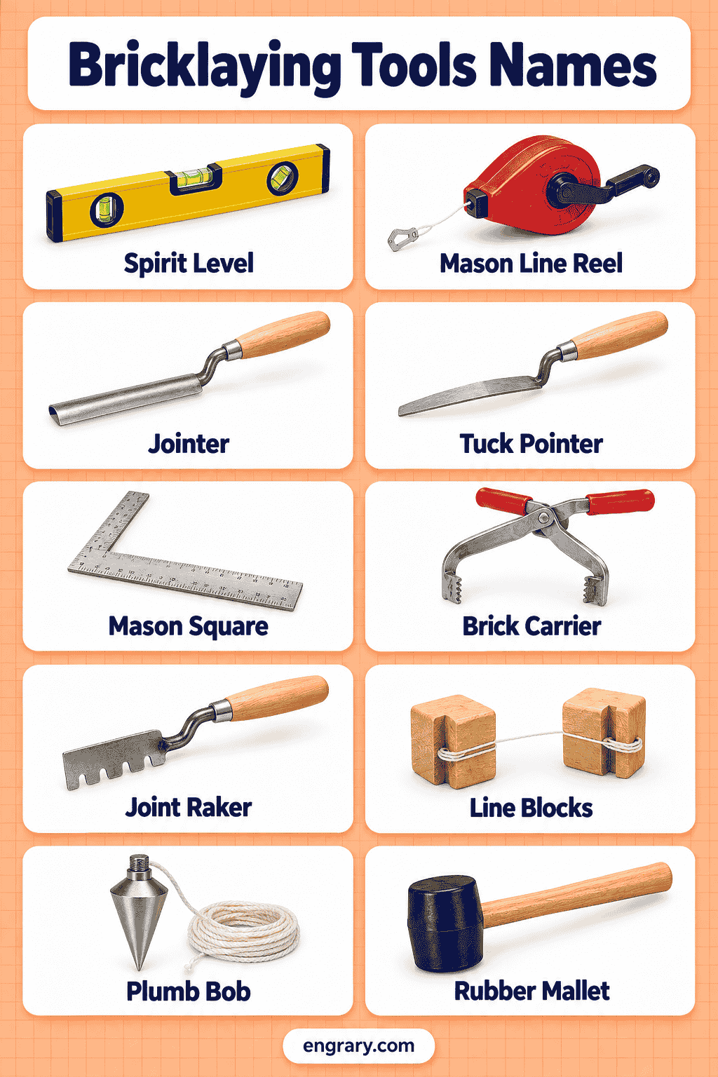 Bricklaying Hand Tools with Pictures
