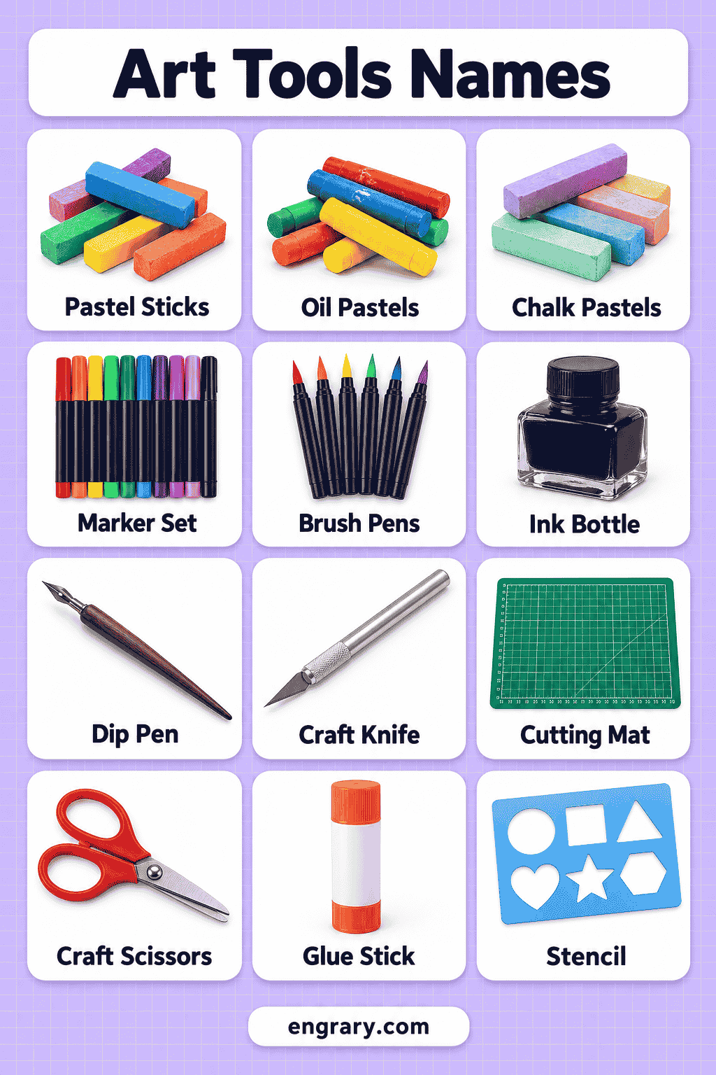 Common Art Tools Names for Beginners