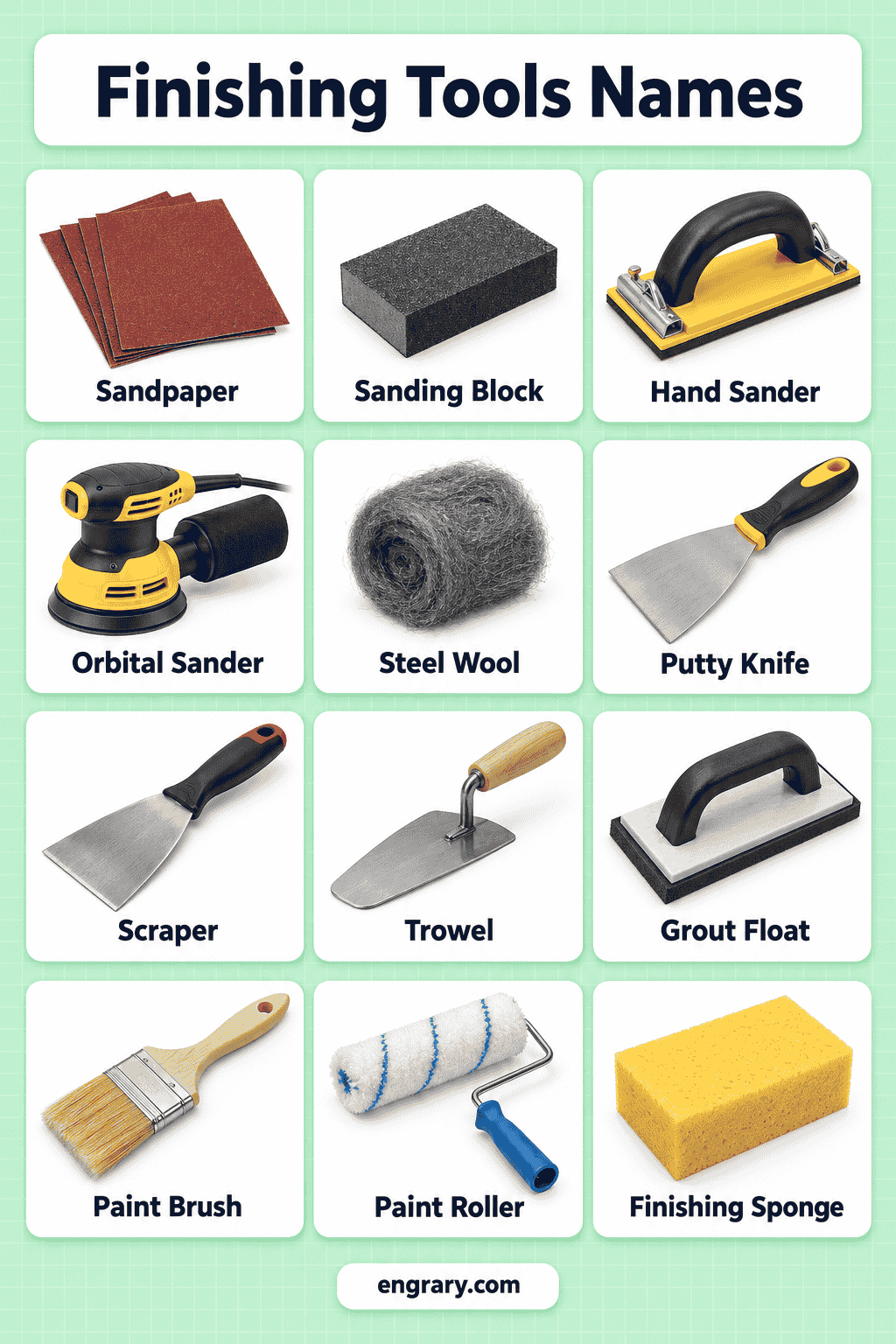 Common Finishing Tools and Their Uses and Pictures