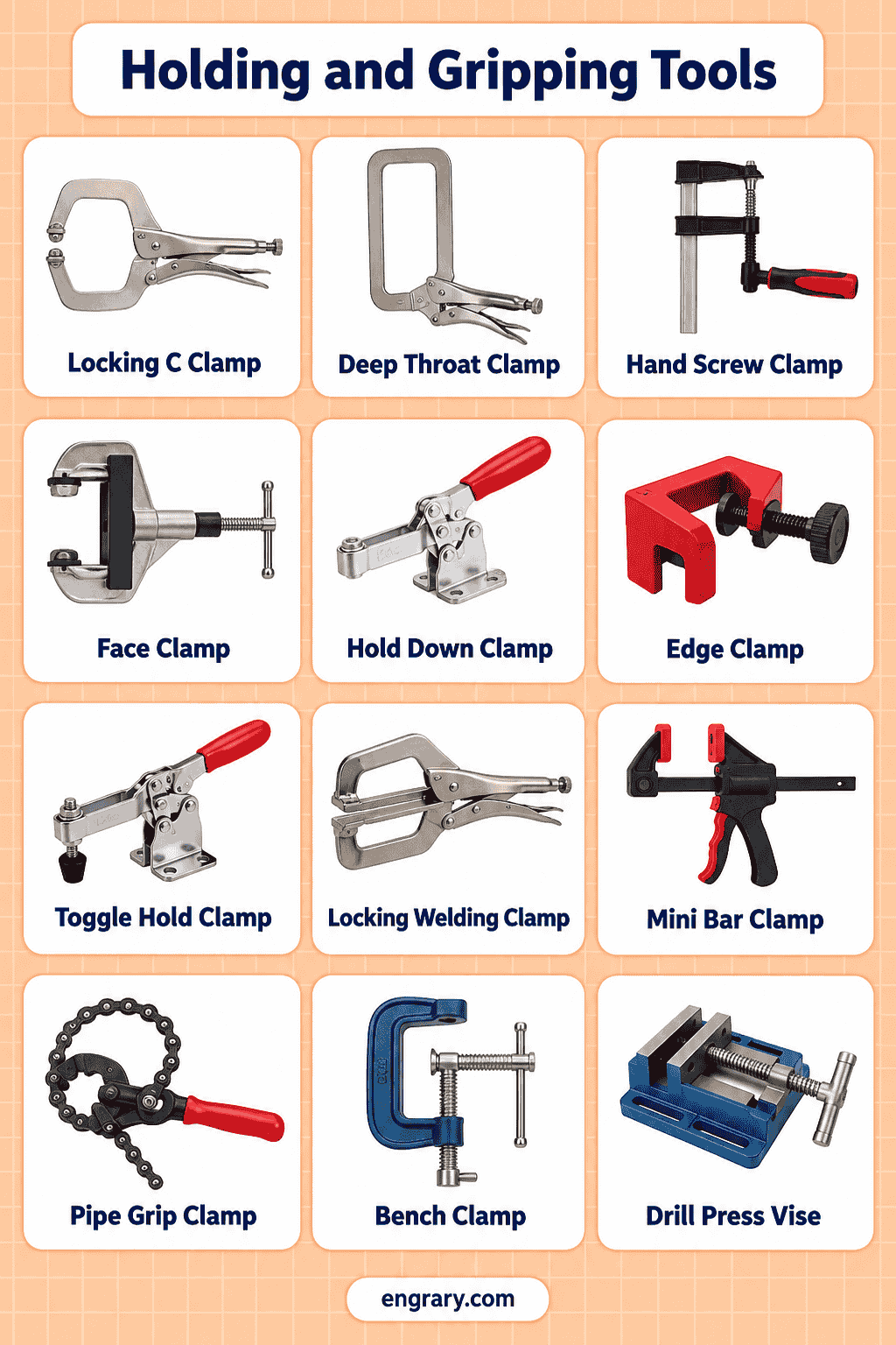 Common Holding and Gripping Tools with Images