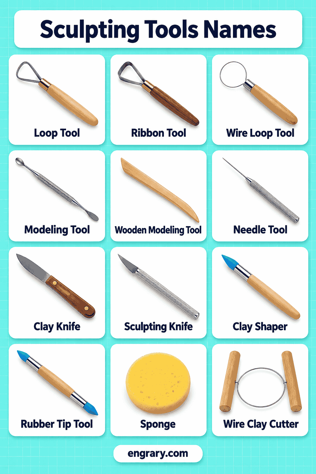 Common Sculpting Tools Names with Pictures
