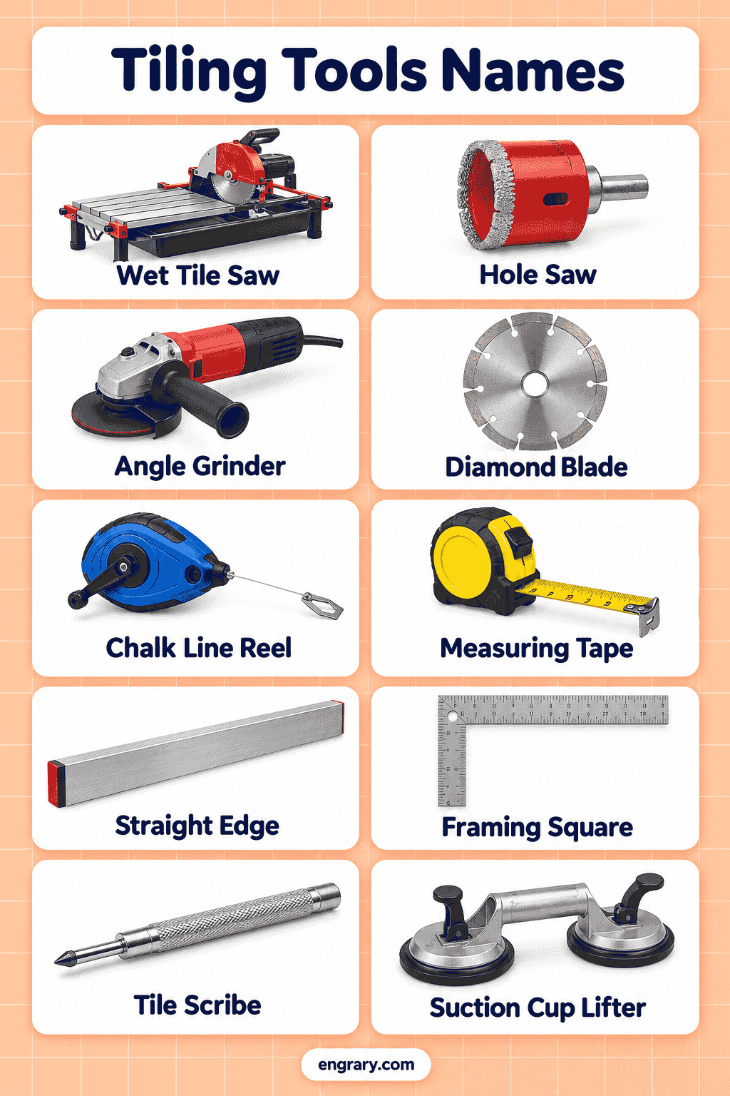 Common Tiling Tools Names with Images