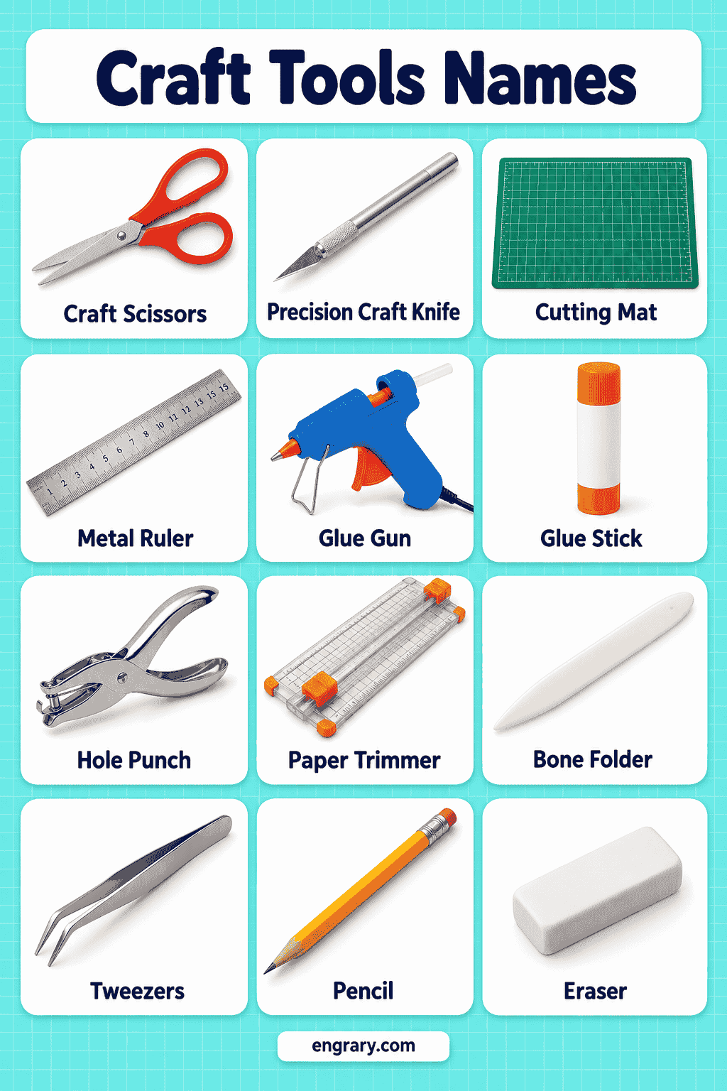 Craft Tools List with Names, Pictures, and Uses