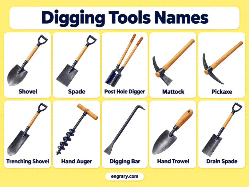 Digging Tools List: 45 Names with Pictures