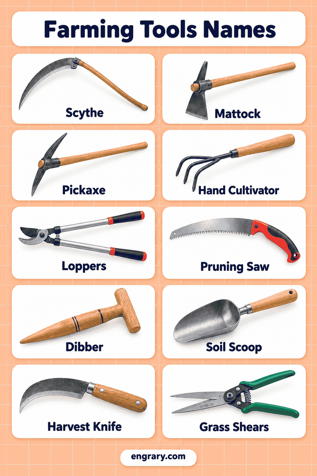 Farming Tools List: 70 Names with Pictures