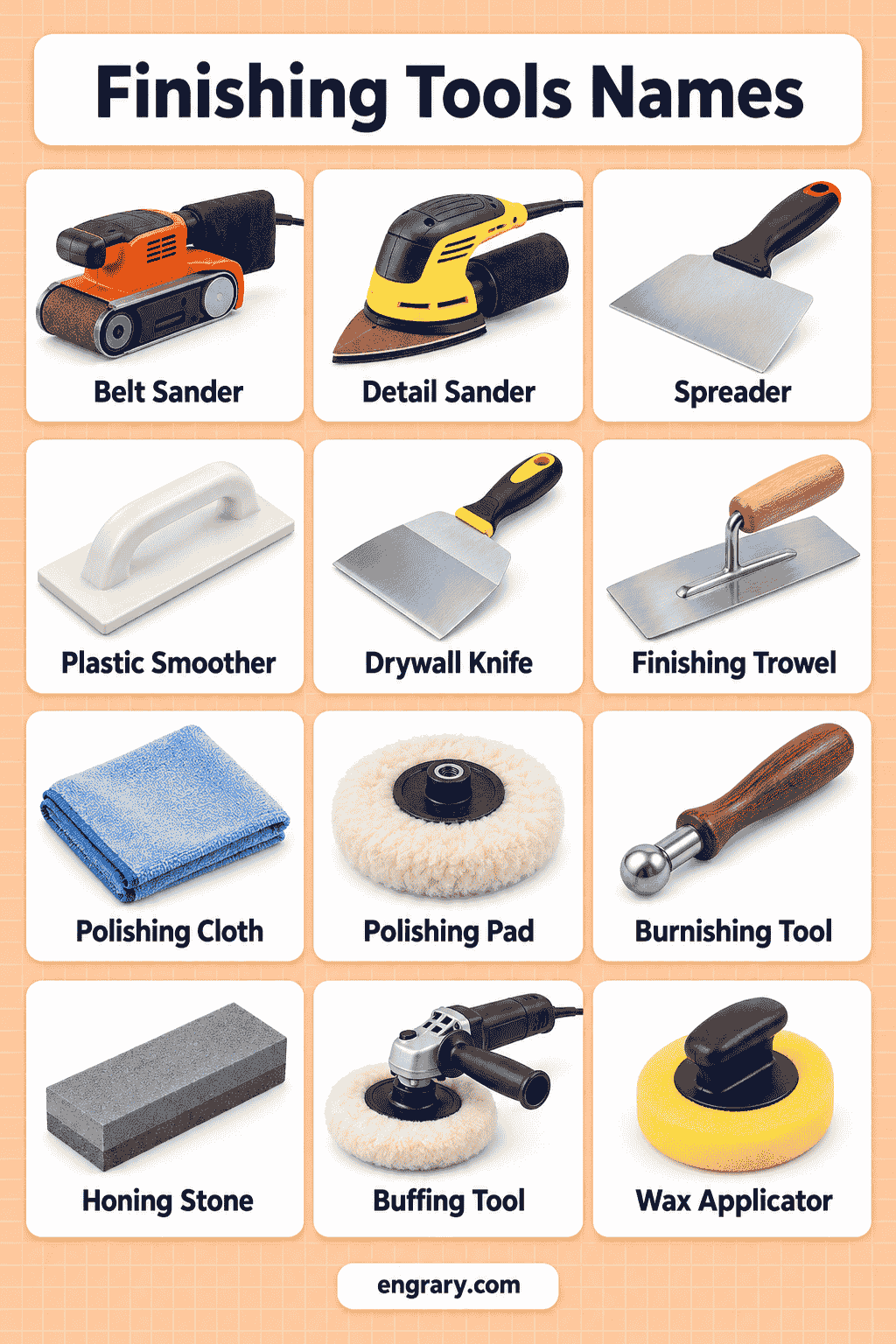 Finishing Tools Names: 40 Tools with Pictures