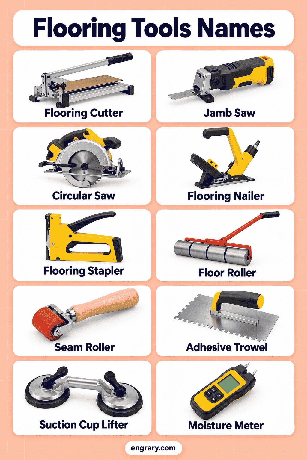 Flooring Tools Names for Different Floor Types