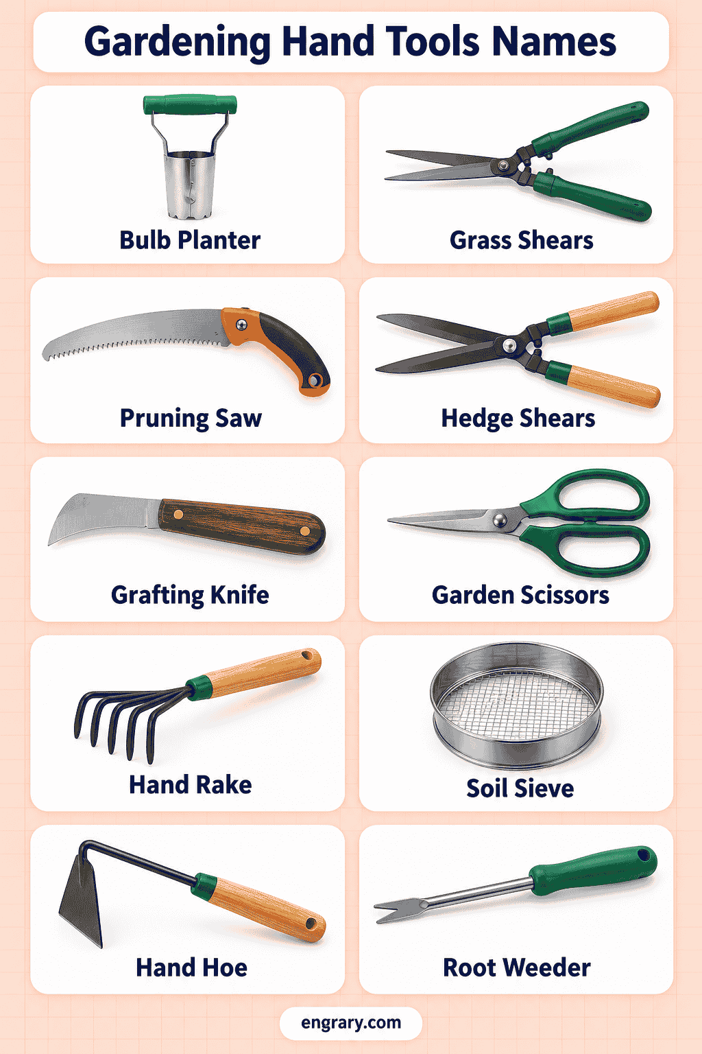 Gardening Hand Tools List: 40 Names and Uses
