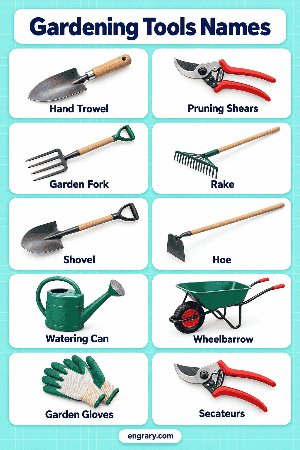 Gardening Tools List: 65 Names with Pictures
