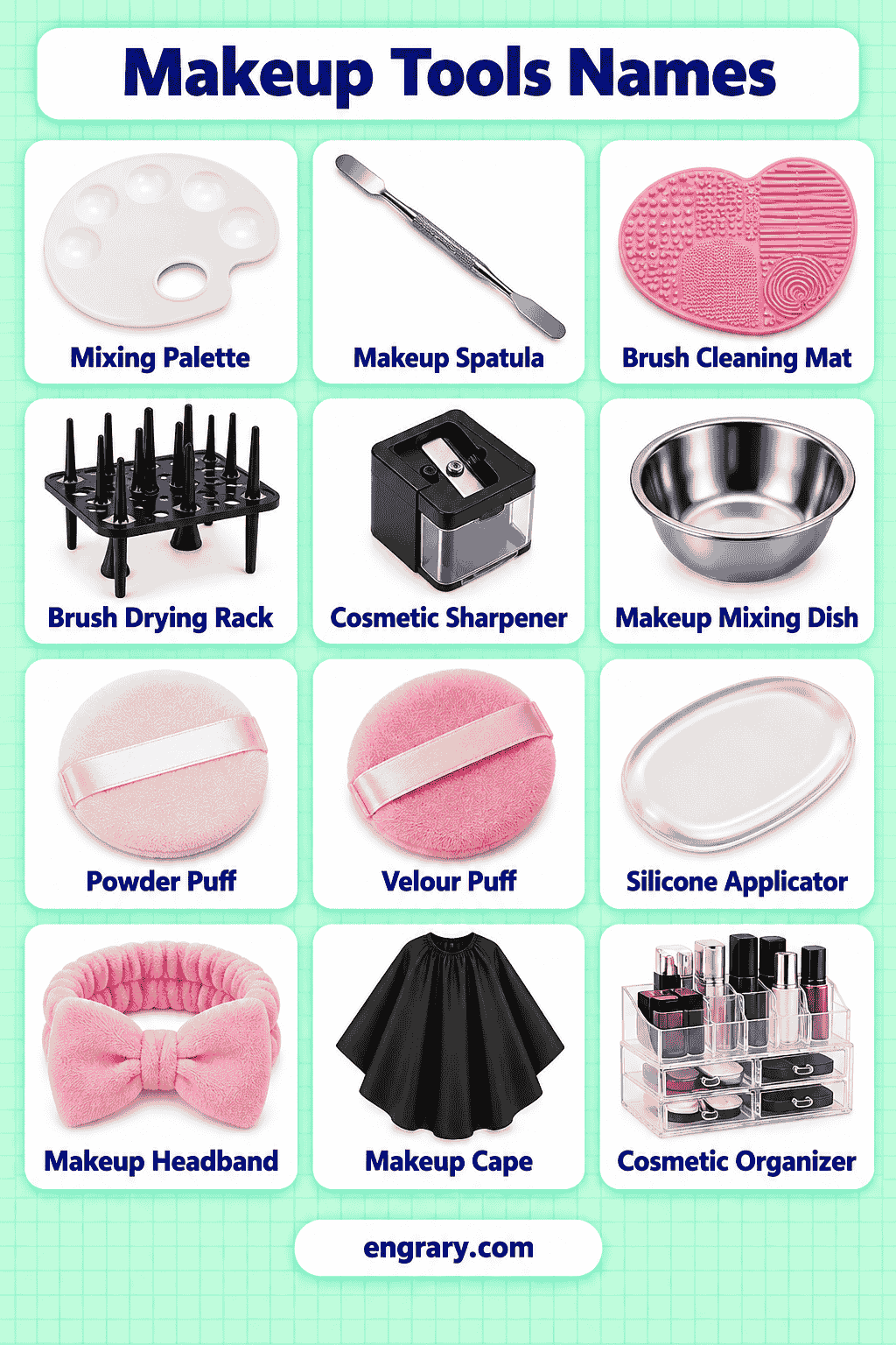 Makeup Tools Vocabulary with Pictures and Uses