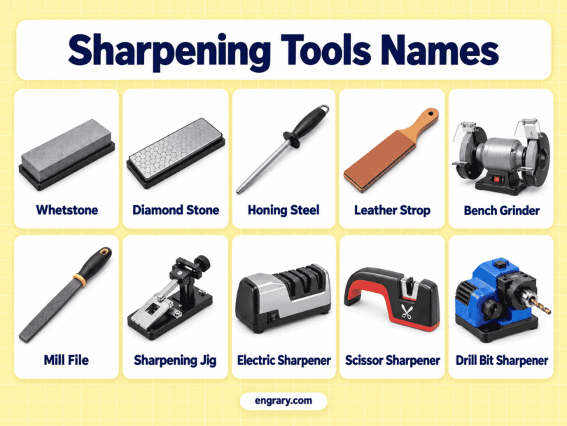 Sharpening Tools Names: 38 Tools with Pictures