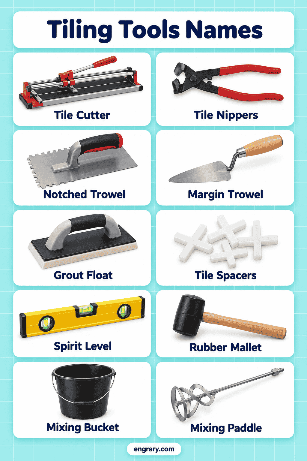 Tiling Tools List with Pictures