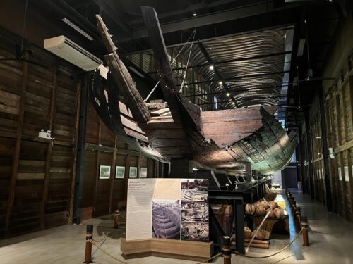 Shipwreck found buried undergrond during the museum construction