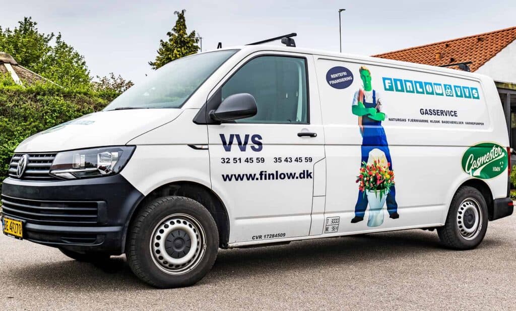 Finlow VVS varebil set skråt forfra