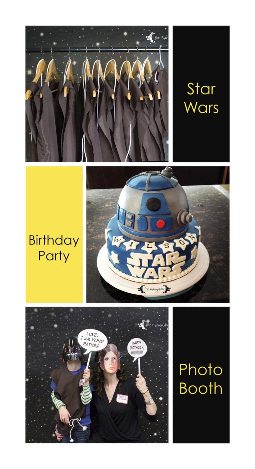 Star Wars Birthday Party Photo Booth | www.fivemarigolds.com