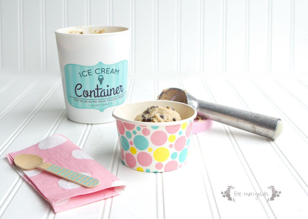 Cookie Dough Frozen Yogurt Recipe | Five Marigolds