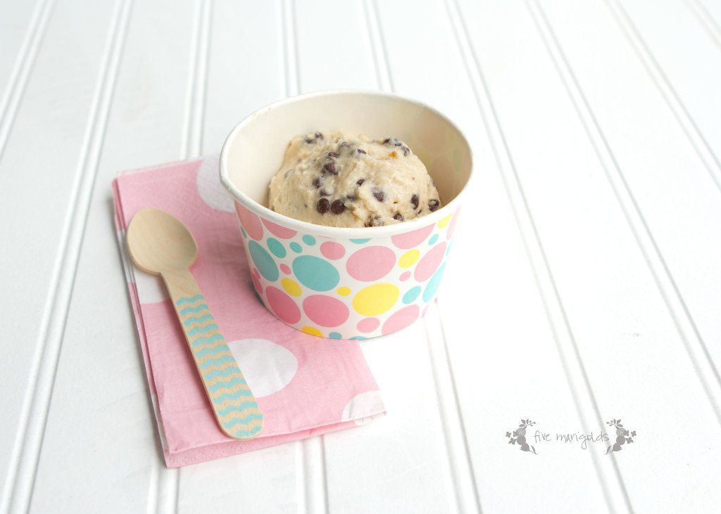 Cookie Dough Frozen Yogurt Recipe | Five Marigolds