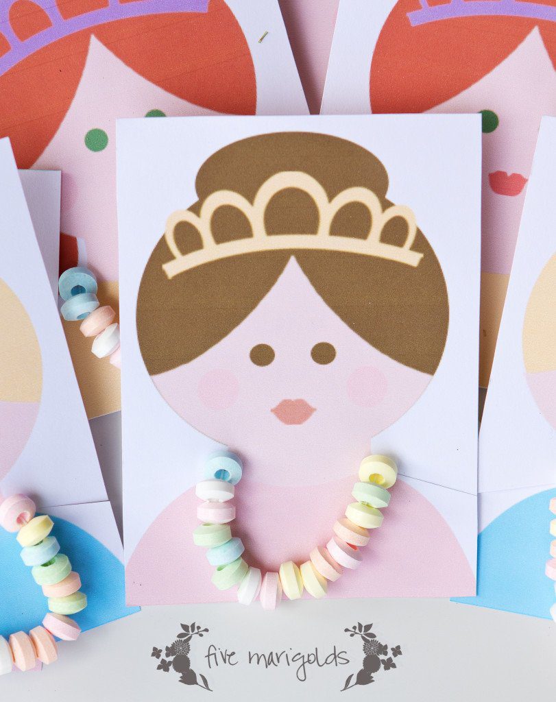 Princess Candy Necklace Party Favors | Five Marigolds
