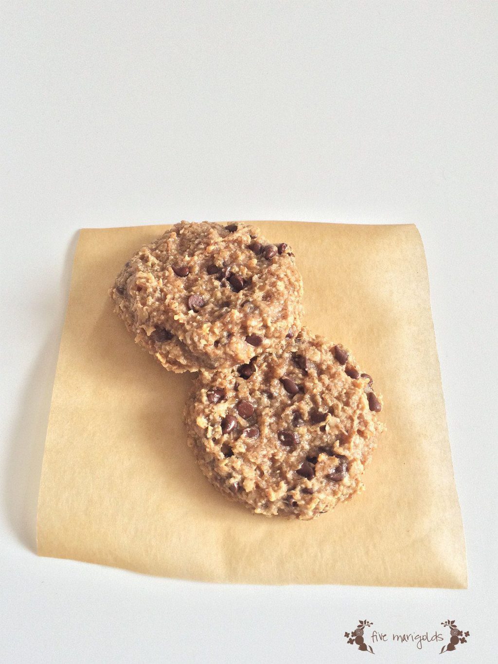Banana Chocolate Chip Breakfast Cookies | Five Marigolds