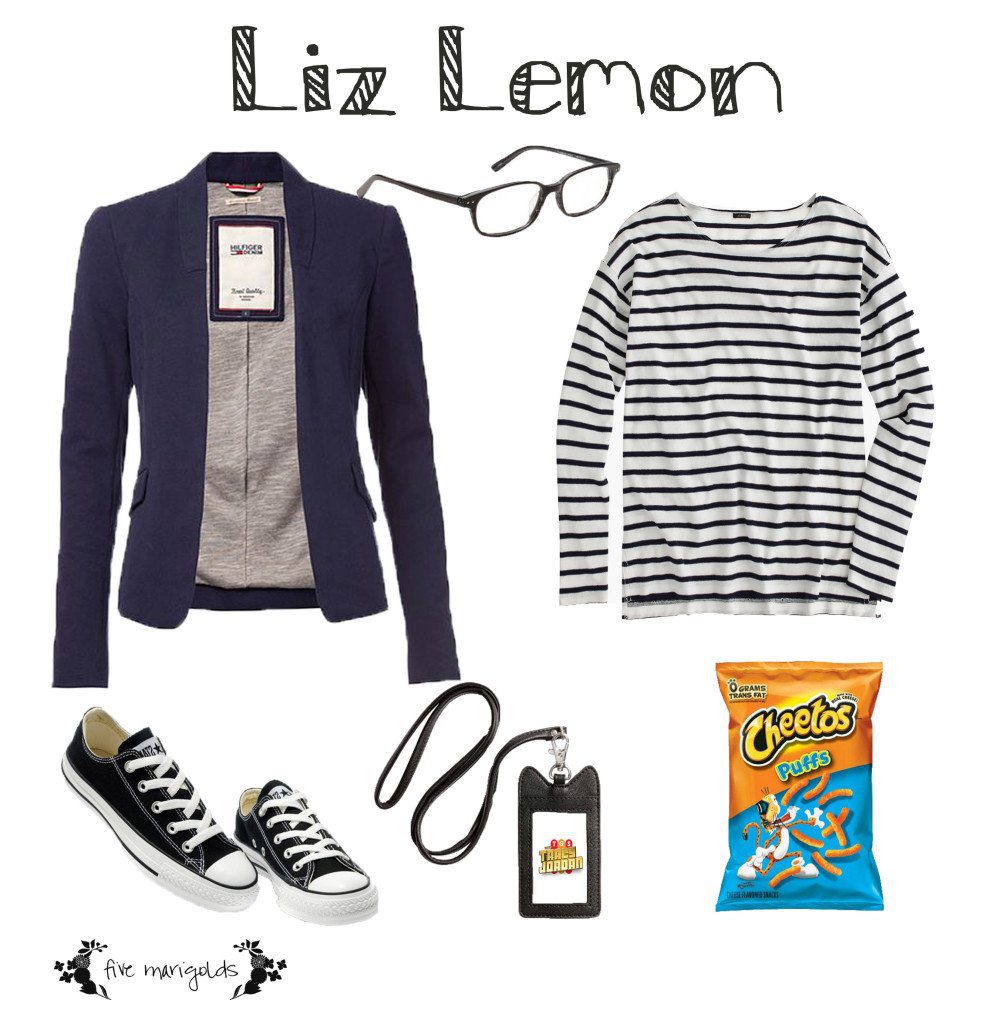 Shop your Closet for Free Halloween Costumes- Liz Lemon 30 Rock | Five Marigolds
