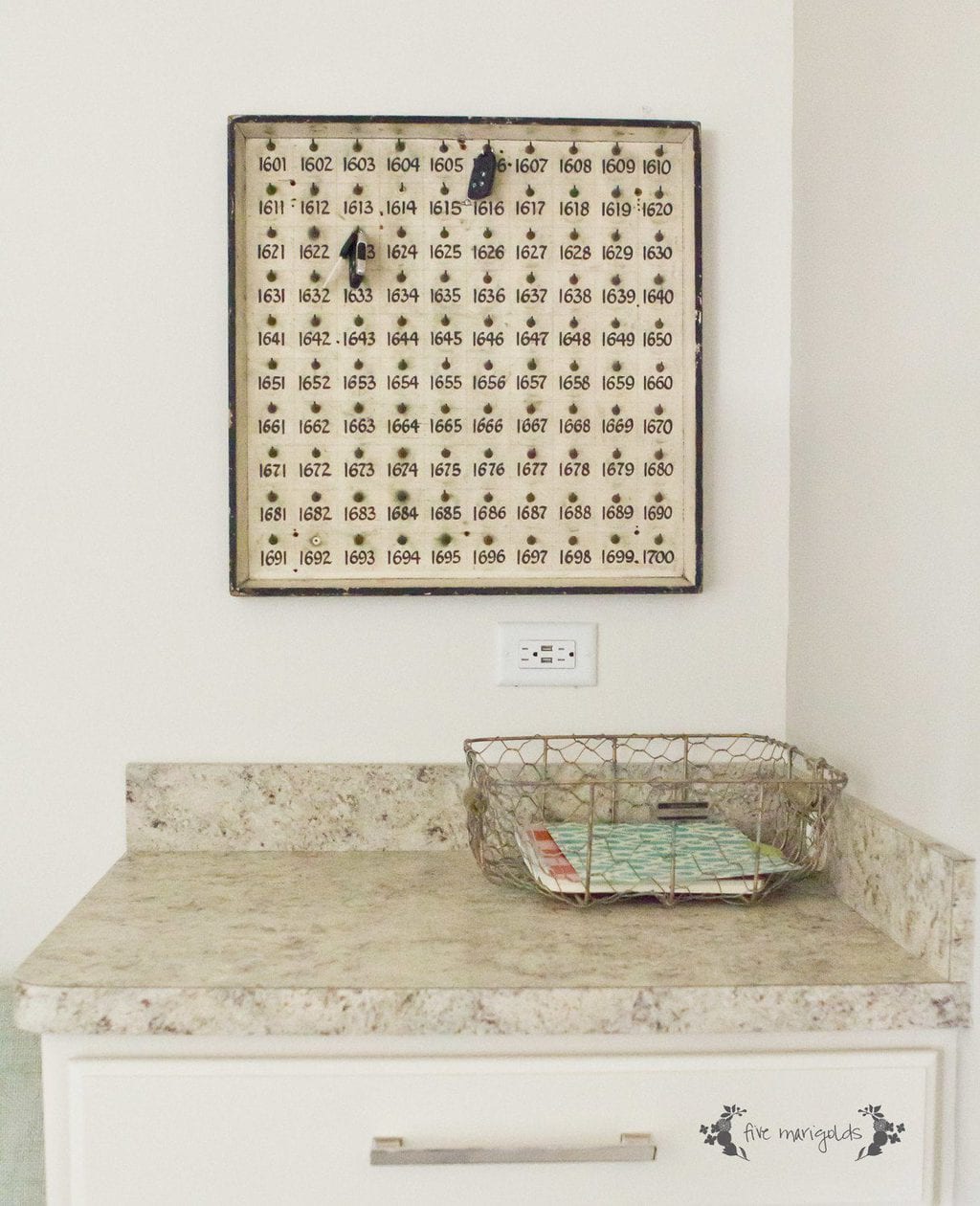 Mud Room Family Command Center Key and Mail Drop