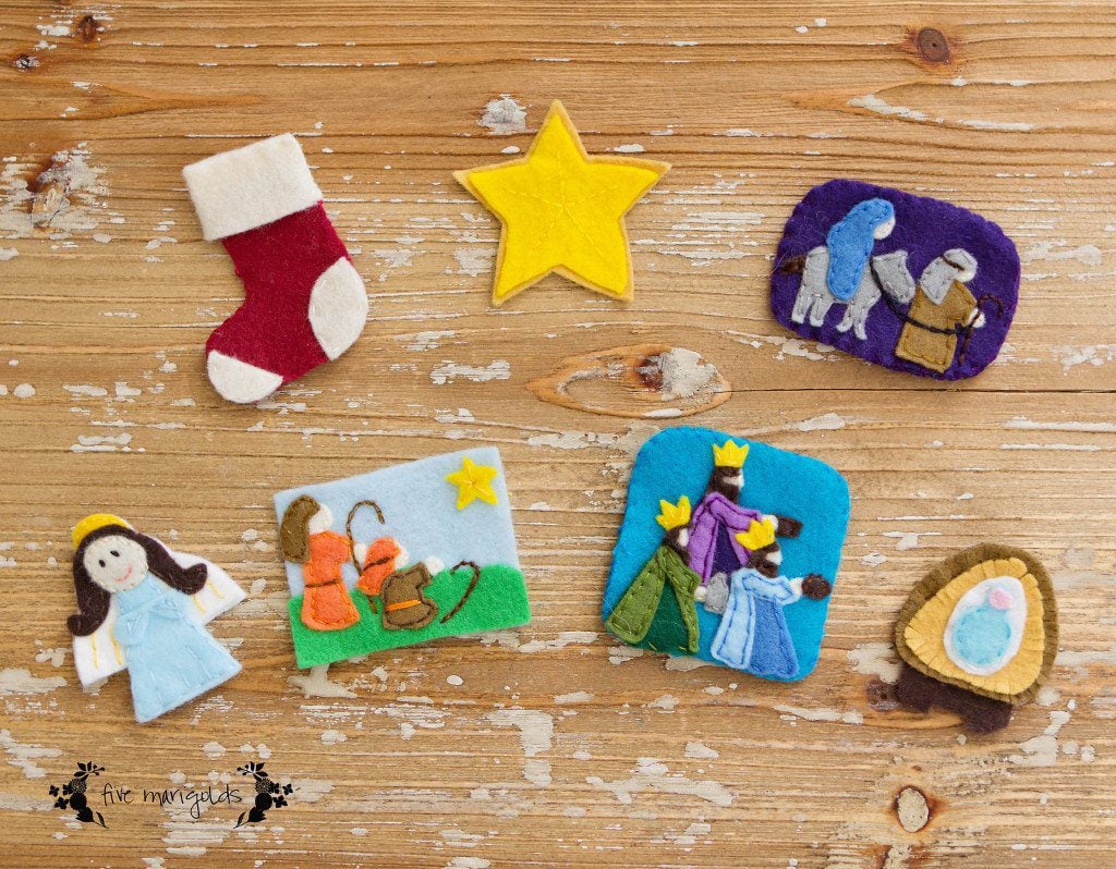 Felt Christmas Tree Advent Calendar | Five Marigolds