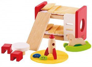 Hape dollhouse bedroom bunk bed furniture | Five Marigolds