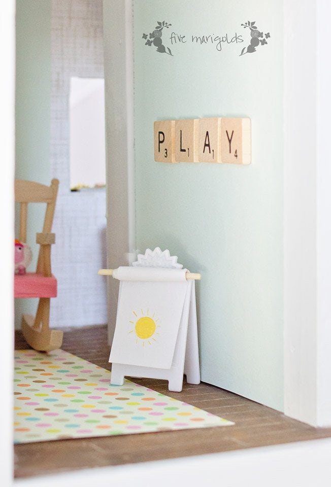 Vintage Dollhouse Play Room Remodel | Five Marigolds