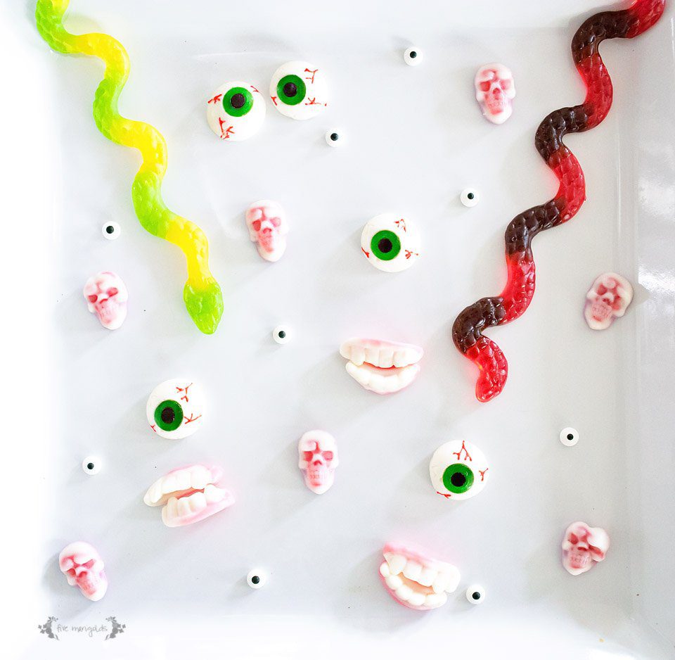 Spooky and Sweet, these sugar cookie bars are perfect for your Halloween party!
