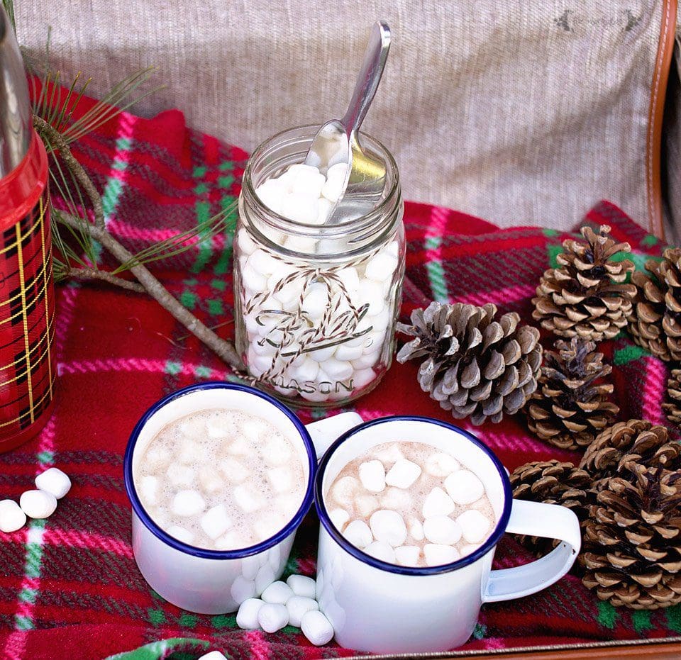 Winter Picnic Inspiration: Chocolate Covered Cherry Hot Chocolate