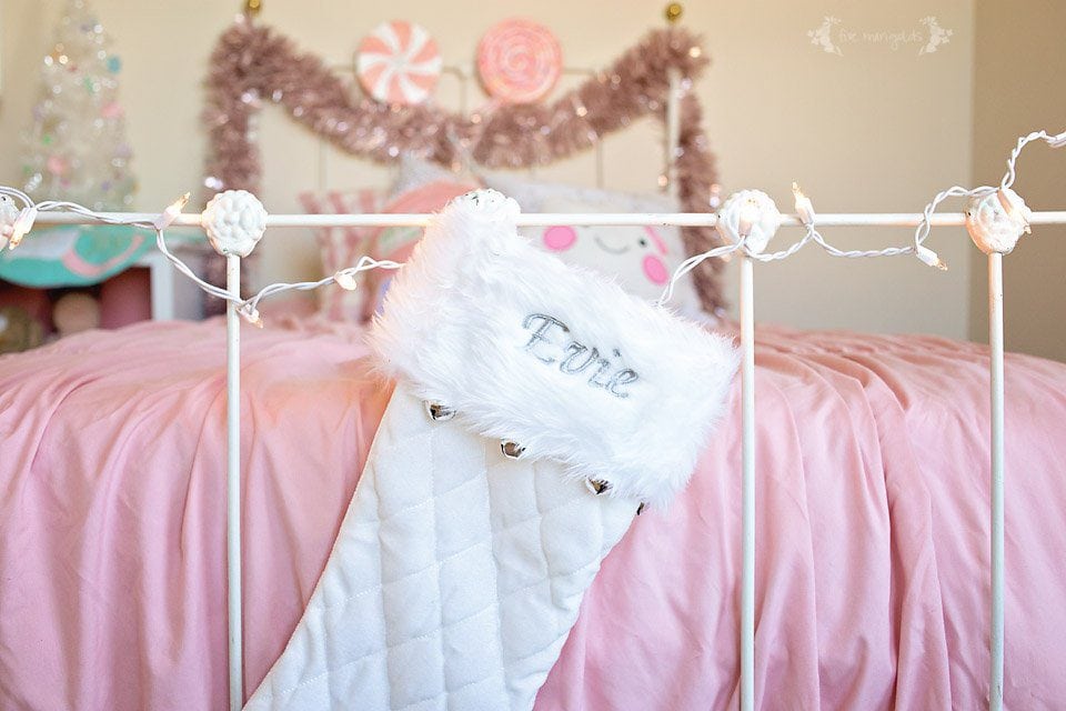 Christmas Chic Girl's Bedroom | Dance of the Sugarplum Fairy Bedroom Suite theme, with pastels, sparkles and sweets. 
