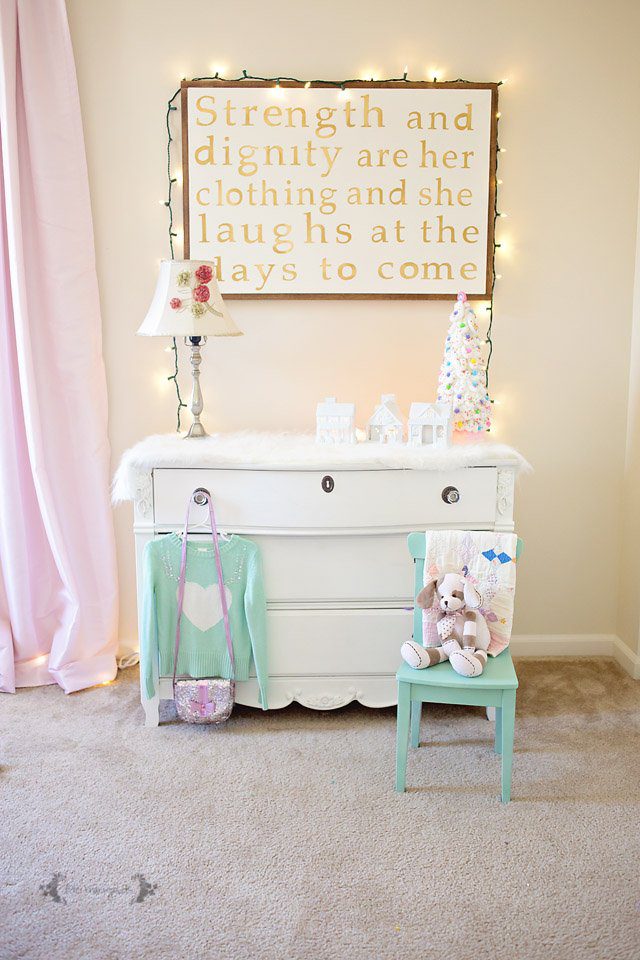 Christmas Chic Girl's Bedroom | Dance of the Sugarplum Fairy Bedroom Suite theme, with pastels, sparkles and sweets. 
