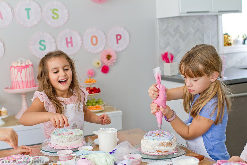Cake Bake Shop Birthday Party for Girls | Five Marigolds