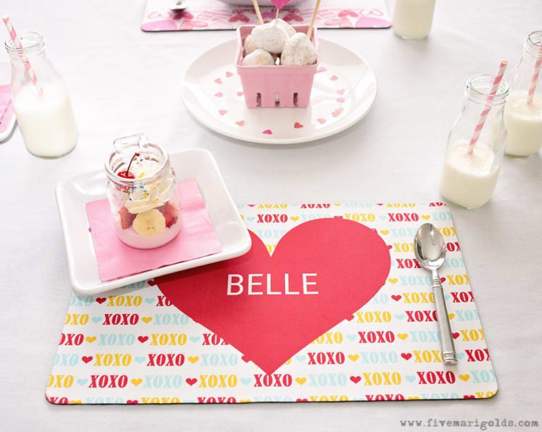 No-Sew Chair Cover and DIY Valentines | Five Marigolds