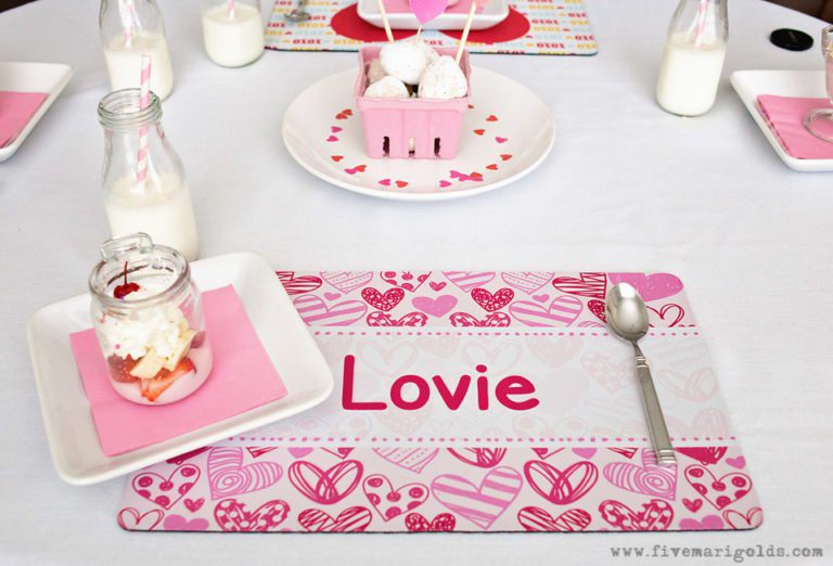No-Sew Chair Cover and DIY Valentines | Five Marigolds