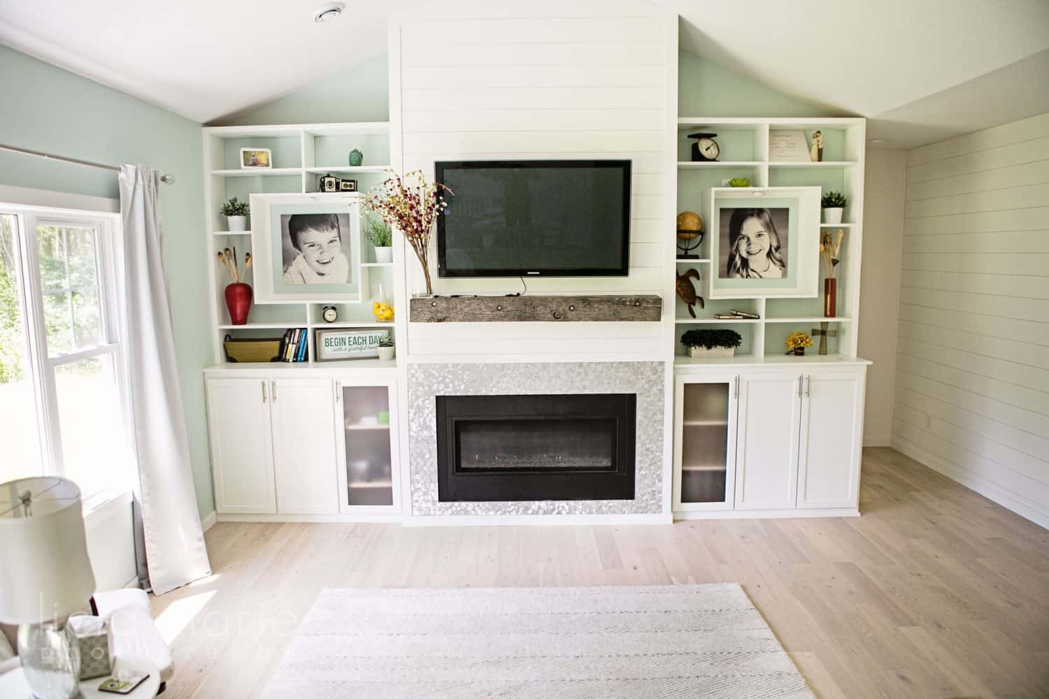 Fixer Upper Reveal: Shiplap and Barn Wood, Oh My! Guest Post via Berties Build on a Budget | Five Marigolds