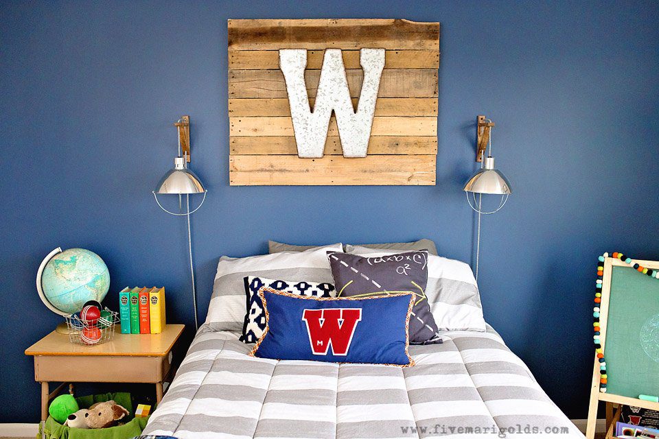 Big Boy Room Reveal: Decor for the Book Worm. | Five Marigolds