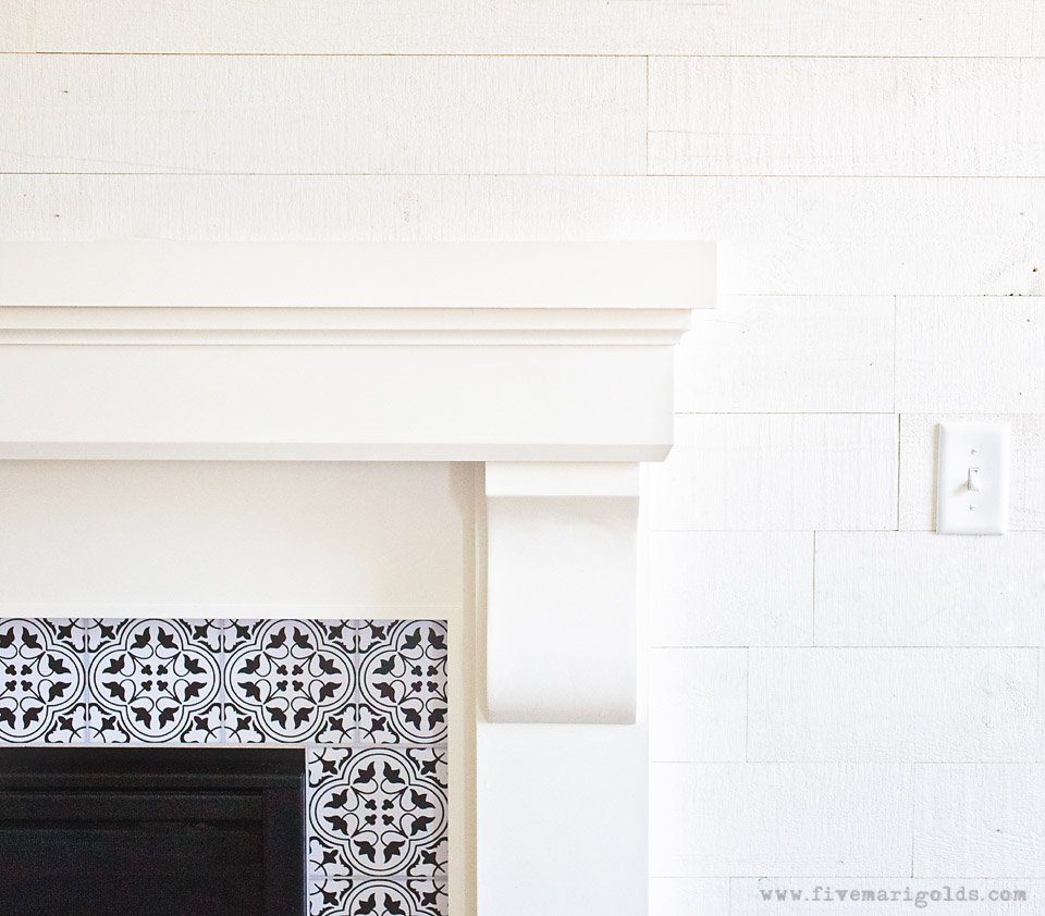White Wood Feature Wall with Stikwood | Five Marigolds