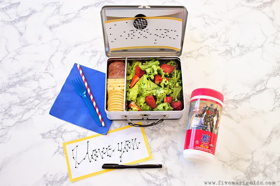 Secret Message Lunchbox Notes | Five Marigolds