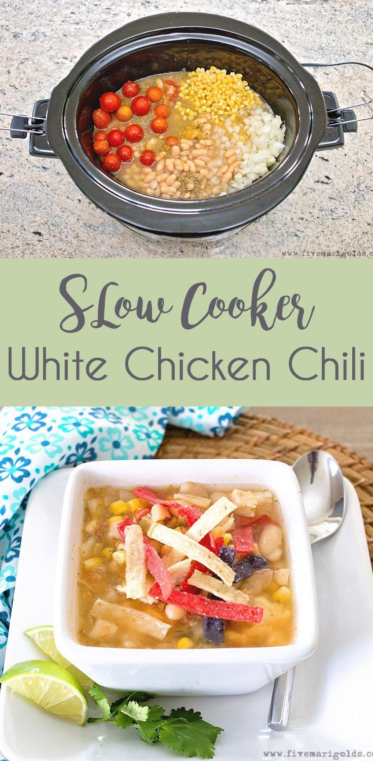 Slow Cooker White Chicken Chili #ad #MakeGameTimeSaucy