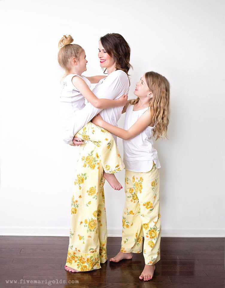 Sew pajama pants from vintage sheets