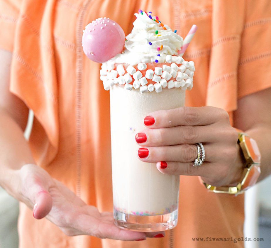 Marshmallow Vanilla Birthday Milk Shake