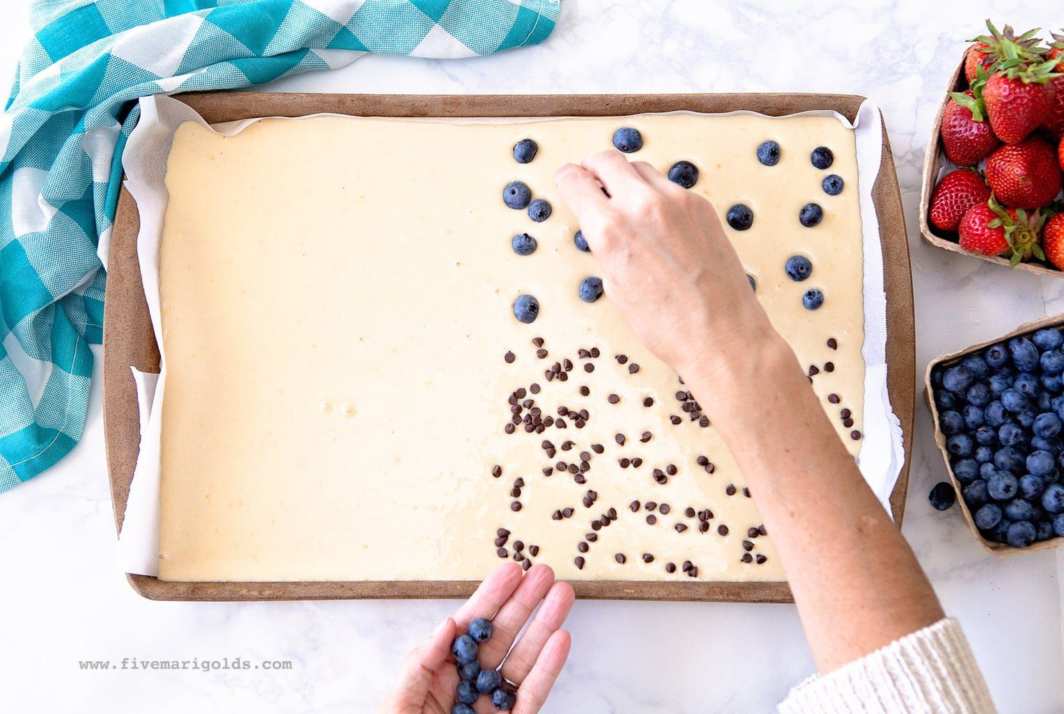 Sheet Pan Pancakes with Berries