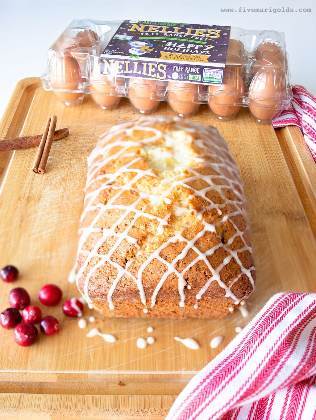 Cinnamon Eggnog Bread Recipe for Christmas | Five Marigolds