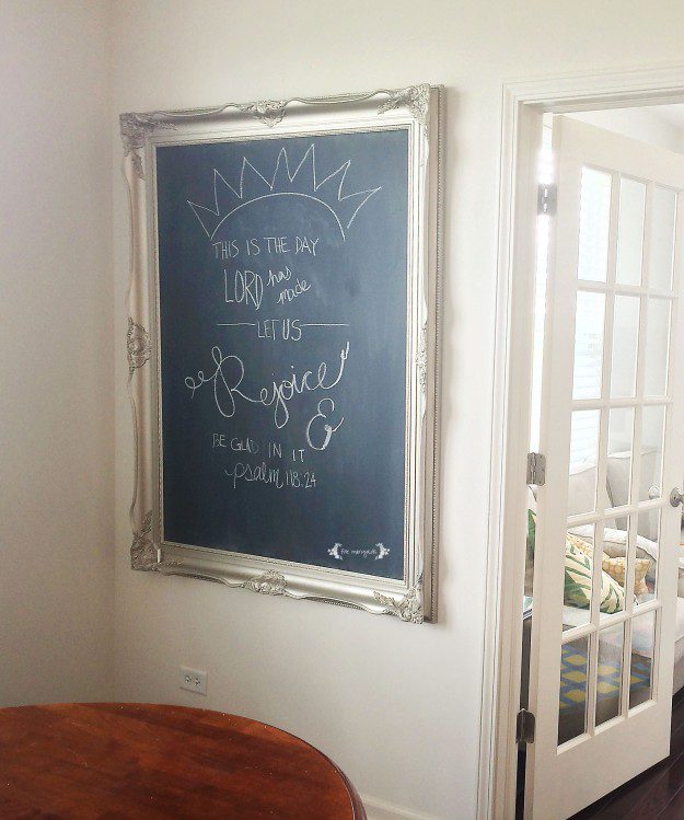 DIY Chalkboard Art using Rust-Oleum Chalkboard Paint | Five Marigolds