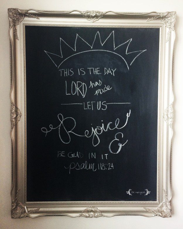 DIY Chalkboard Wall Art using Rust-Oleum Chalkboard Paint | Five Marigolds