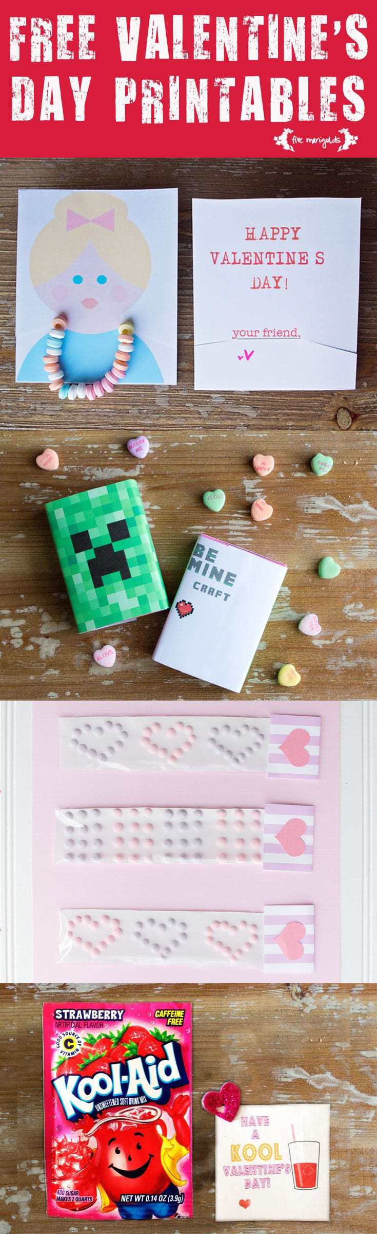 Free Valentine's Day Printables | Five Mariolds