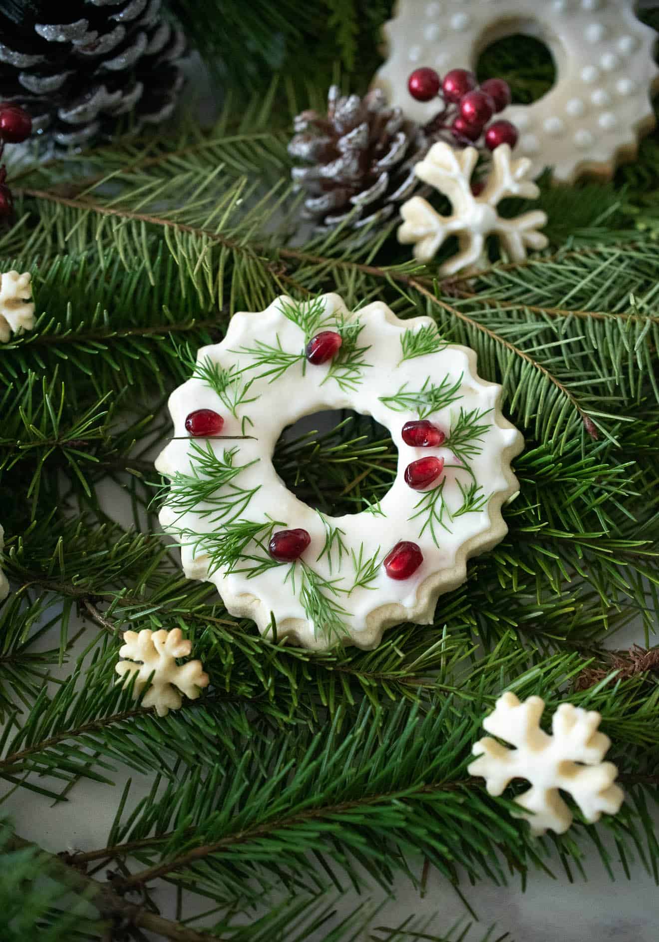 peppermint wreath cookies