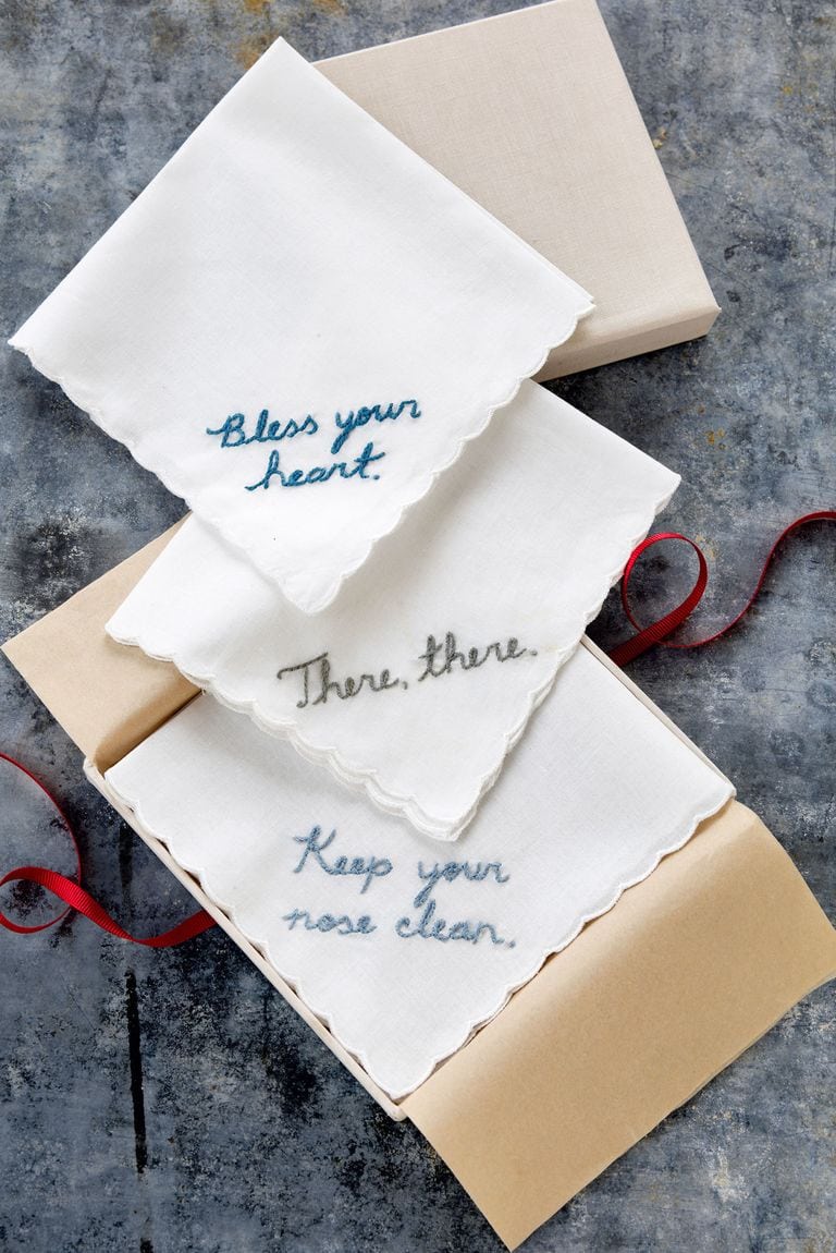 hand stitched handkerchiefs