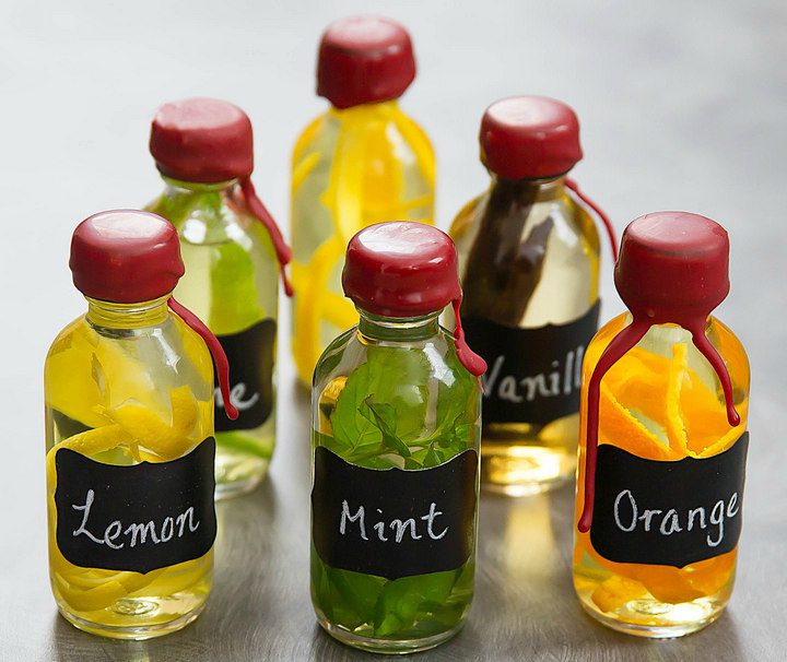 homemade vanilla, lemon, mint and other xtracts